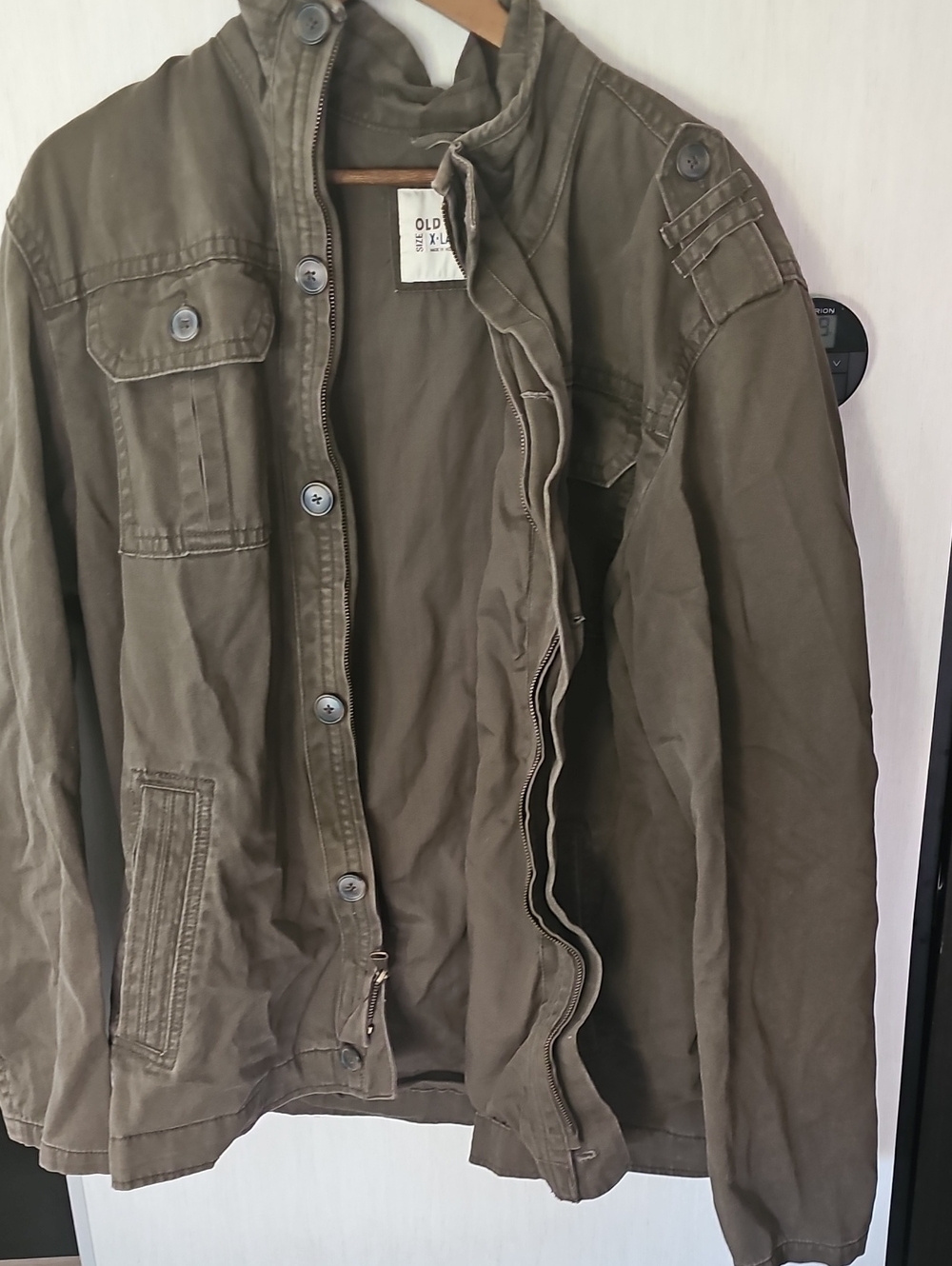 Old Navy Men's Military-Style Jacket in Olive Green
